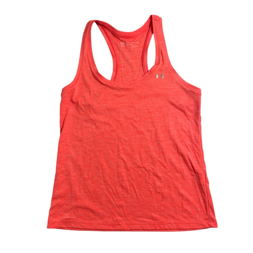 Under Armour Heatgear Racerback Tank Top - Coral Red - Size S